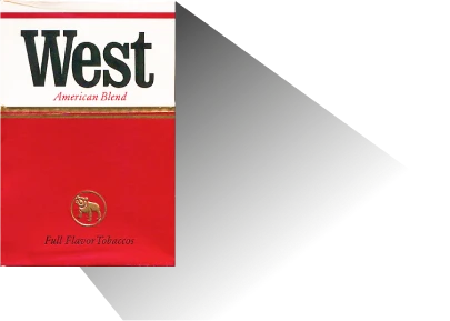 Изображение одной из первых упаковок торговой марки West 1981 год