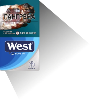Изображение одной из первых упаковок торговой марки West 1981 год