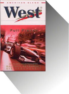 Изображение одной из первых упаковок торговой марки West 1981 год